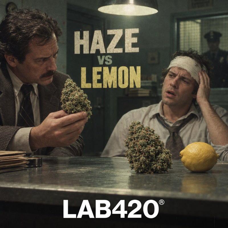 Interrogatoire rétro d'un témoin amnésique devant deux buds Amnesia - Haze vs Lemon