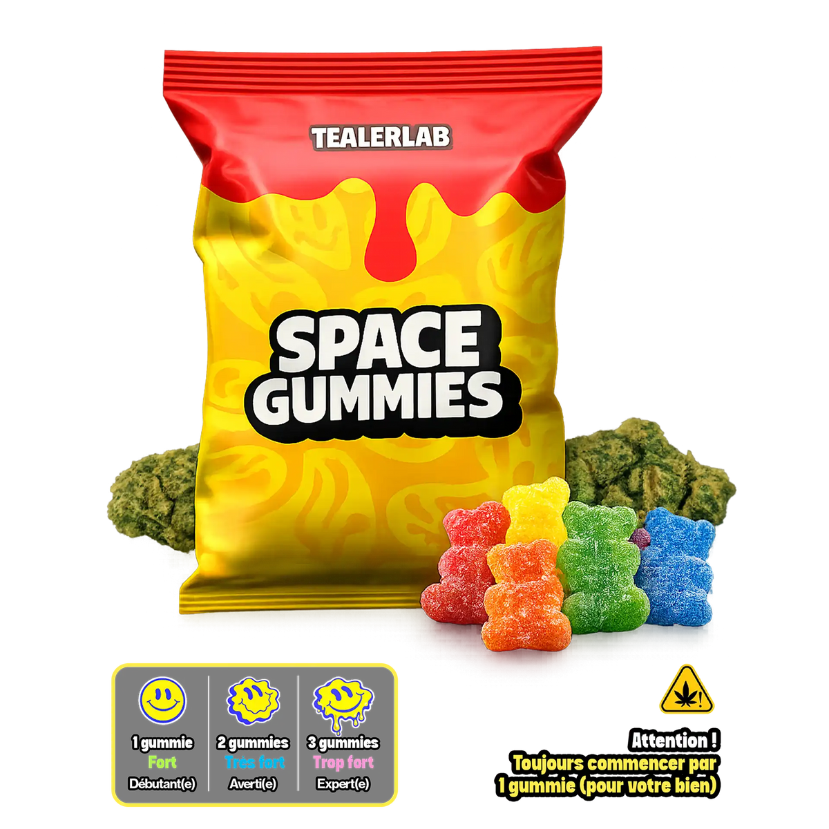 Gummies Bear 25mg THC